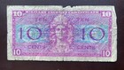 10 Cents Military Payment Certificate Series 521 Mpc Circulated  56453