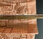 Vintage Ladies Apron Orange Checked Needlework Handmade Boho  Farm  Cottage M-l