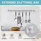 Brushed Nickel Toilet Paper Holder Towel Bar Set 5 Pieces Bathroom Hardware