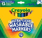 Broad Line Markers 12 Count Washable Markers For Kids Assorted Colors Arts New
