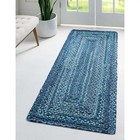 Handmade Braided Runner Rug     100  Natural Cotton Rustic Carpet For Hallway Rugs