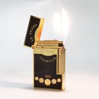 Dp Le Grand Double Flame Lighter Ping Sound Gas Refillable For Smoking Cigarette