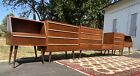 Free Ship  Vtg Mid Century Modern Brown   Saltman john Keal Full Bedroom Set