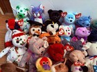 Lot Of 43 Ty Beanie Baby Plush Stuffed Animal Bear Dog Cat Halloween Nwt