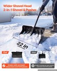 Vevor Snow Shovel For Driveway 22  Aluminum Blade D-grip Handle Car Snow Removal