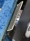 Vintage Paolo Soprani Piano Accordion Italy Black Pearl W  Case     Working Read