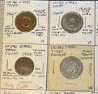 Us Transit Tokens 1943 - 2006  Lot Of 30 From 27 Cities  Nice Variety Collection