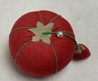 Vintage Tomato Pin Cushion  Red  With Strawberry