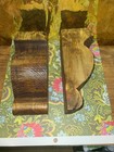 Large Pair Of Corbels Primitive Style Solid Pine Stained Rustic Fireplace Mantel