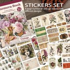 Vintage Sticker Book With Washi Paper  Aesthetic Journaling Stickers For Scra   