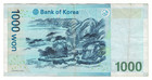 South Korea 1000 Won 2007 nd  P-54 Plum Flowers  Landscape Painting Rok Banknote