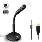 Mini 3 5mm Studio Microphone Usb Desktop Wire Gaming Mic Speech Mic Stand Holder