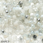 Faceted Crystal Glass Round Spacer Beads Loose Beads For Diy Jewelry Making