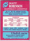 1984 -matt Robinson- Topps Usfl Autograph signed auto Football Card  44 Ny Jets