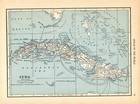 1934 Antique Cuba Map Uncommon Small Atlas Map Of Cuba Smap 8730
