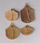 Us Army Musician Ranks Bugle Pinback Lot Of 4 Pre Wwi Blue-white Enamel