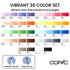 Copic Sketch Basic 36 Color Art Marker Set Dual Tip Made In Japan