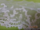 2 Antique Edwardian Embroidered Floral Net Lace Edging trims Projects