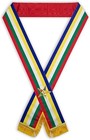 Masonic Order Of The Eastern Star Oes Five Color Sash With Cotton Gloves