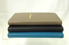 Address Book Leather Pocket Size 3x5  Goatskin Cover Graphic Image List 40 Taupe