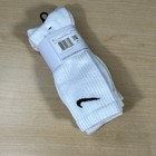 Nike Mens Socks 3 Pairs Everyday Cotton Cushioned Crew Socks White Size Xl 12-15