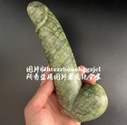 8 3  Chinese Green Jade Stone Carved Table Fun Dick Penis Statue Art Decoration