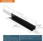 1u Rack Mount Rails Adjustable 20 9    32  4 Post Server Shelf Rail 120lb Black