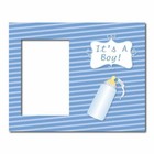 New Baby Boy Picture Frame  2 - It s A Boy  Baby Bottle - Holds 4 x6 