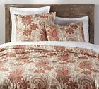 Pottery Barn King Duvet Cover  Gently Used   Charlie Paisley