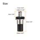 24 Pcs 6 8mm Cabinet Door Repair Pins Spring Loaded Pins Panel Connector  Black