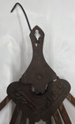 Antique Primitive Wood   Metal 8 Arm Folding Wall Mount Clothes Drying Rack 