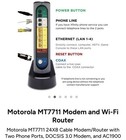 Comcast Modem Router Combo Motorola Mt7711  Wifi Ac1900 Voice 24x8 Docsis 3 0