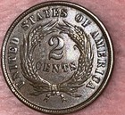 1864 Two Cent Piece  Attractive  Chocolate-brown Specimen
