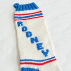 Vintage Handmade Knit Christmas Stocking Personalized Rodney 26  Athletic Sock