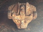 Antique Cast Iron Garden Gate Latch Figural Cat Lion Face 1895 Patent Date