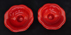 Pair Of Waechtersbach Vintage  Red Candle Holders Made In Germany