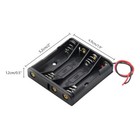 2x 3-aaa Slot Battery Spring Clip 4 5v Holder Case Plastic Storage Box Wire Lead
