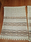 Vintage Woven Yarn Boho 1970 s Curtain Panels Set