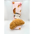 Deco Home Soft Plush Croissant Throw   Croissant Pillow Set Pink Novelty Blanket