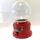 Vintage 50s Ford Penny Gumball Machine Red Glass Globe Countertop Original Usa