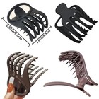 6 Pcs 3inch Curved Flat Hair Clips  French Concord Flat Hair Claw Matte Finis   