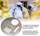 10pcs Bee Hive Nuc Box Entrance Gates  Round Rotatable Bee Entrance Doors With G