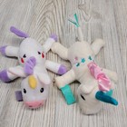 Lot Of 2 Baby Plush Pacifier Holder Dr Browns Nuby Snuggleez Unicorn Stuffed