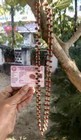 925 Silver   Natural 5 Mukhi Rudraksha Mala Rosary 108 1 Beads  Lab Certified