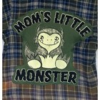 Mom s Little Monster Toddler Plaid Flannel Button Down Shirt 18 Months Unique 