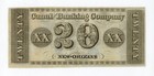 1800 s  20 The Canal   Banking Company - New Orleans  Louisiana Note Unc