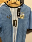 Lionel Messi Argentina National Team Adidas Afa X Messi Authentic Jersey Large