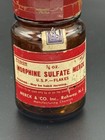 Vintage Morphine Sulphate Bottle Narcotic Drug Merck   Co  W  Tax Stamp - Empty