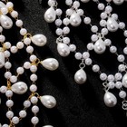 Vintage Pearl Hairnet Veil Hat - Bridal Holiday Headwear Beaded Hair Accessories