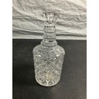 Vintage Clear Cut Crystal Glass Liquor Bottle Decanter Diamond Pattern